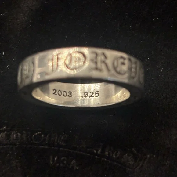 Chrome Hearts  Forever Sterling Silver Men's Ring 6mm size 100 - Picture 5 of 8